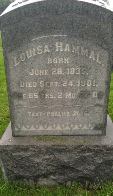 Grave of Louisa Hammel