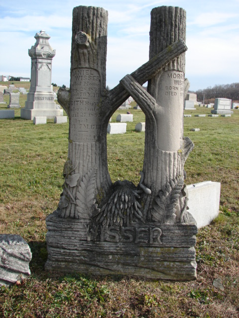 Grave of Daniel, his wife Judy and son Morris Wisser