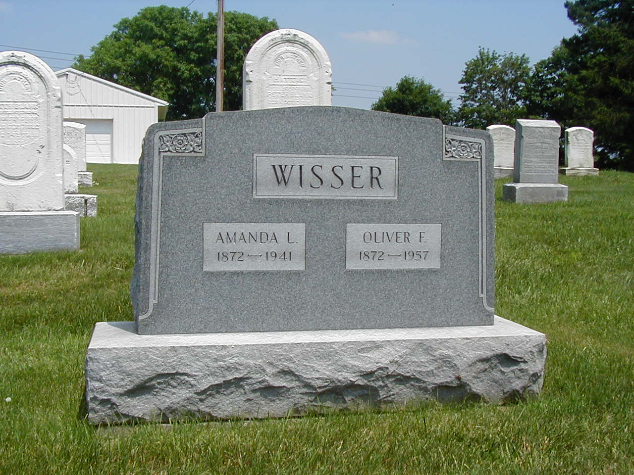 Grave of Oliver and Amanda Wisser